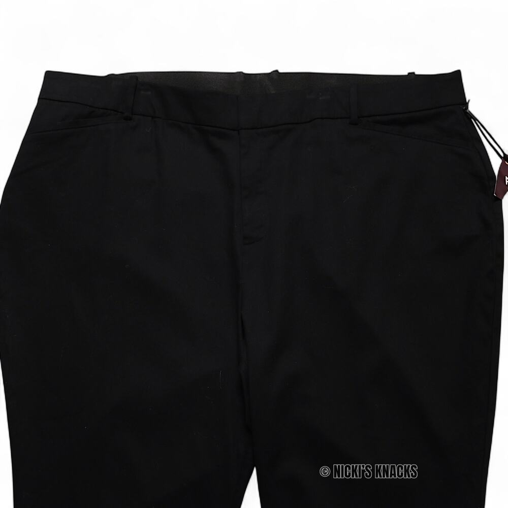 Ava & Viv Plus Size Capri Dress Pants Black Hook Closure Zip Fly Size 28 - Picture 3 of 10